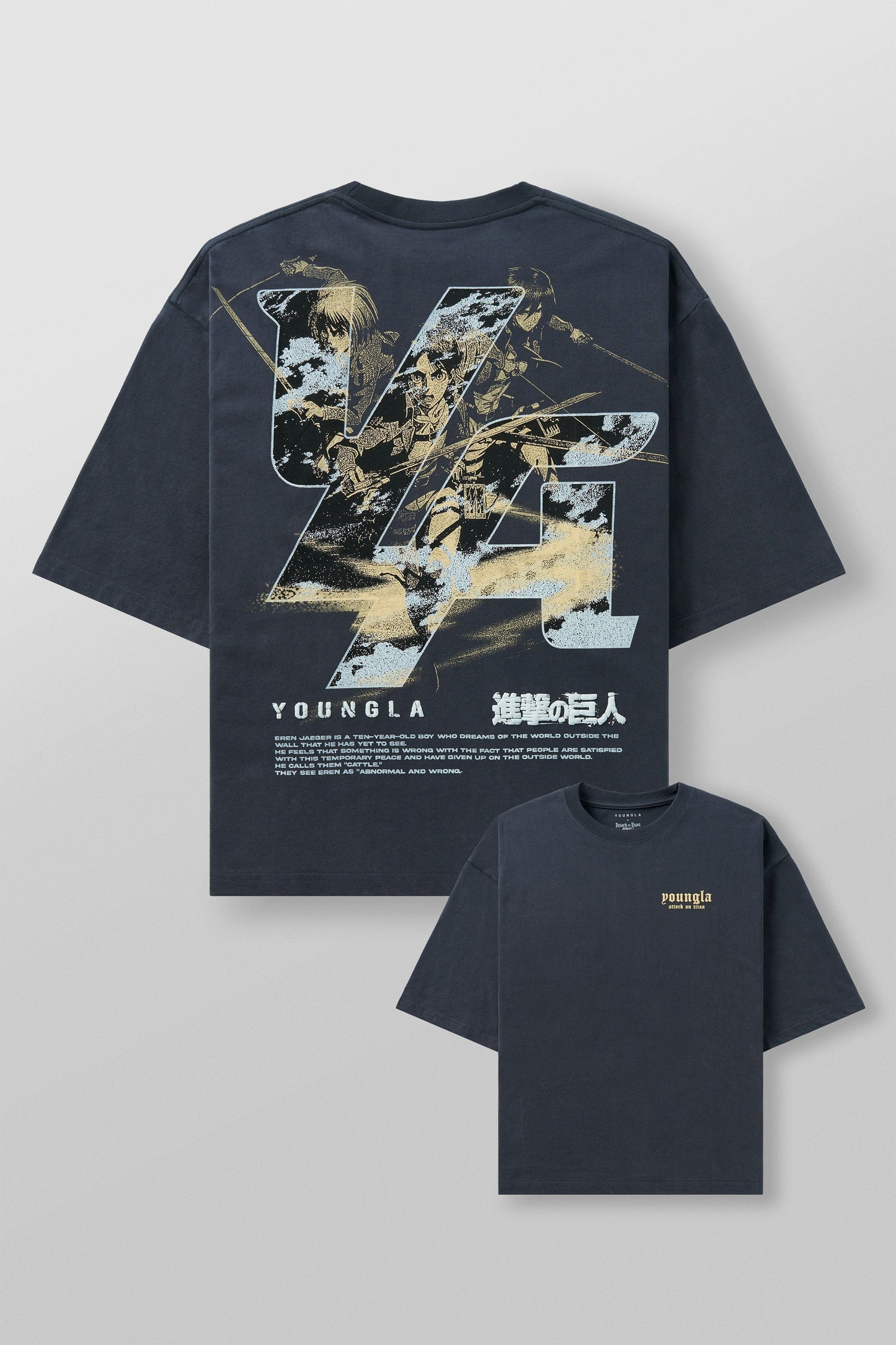 4186 - AOT?  x YLA Cropped Tees