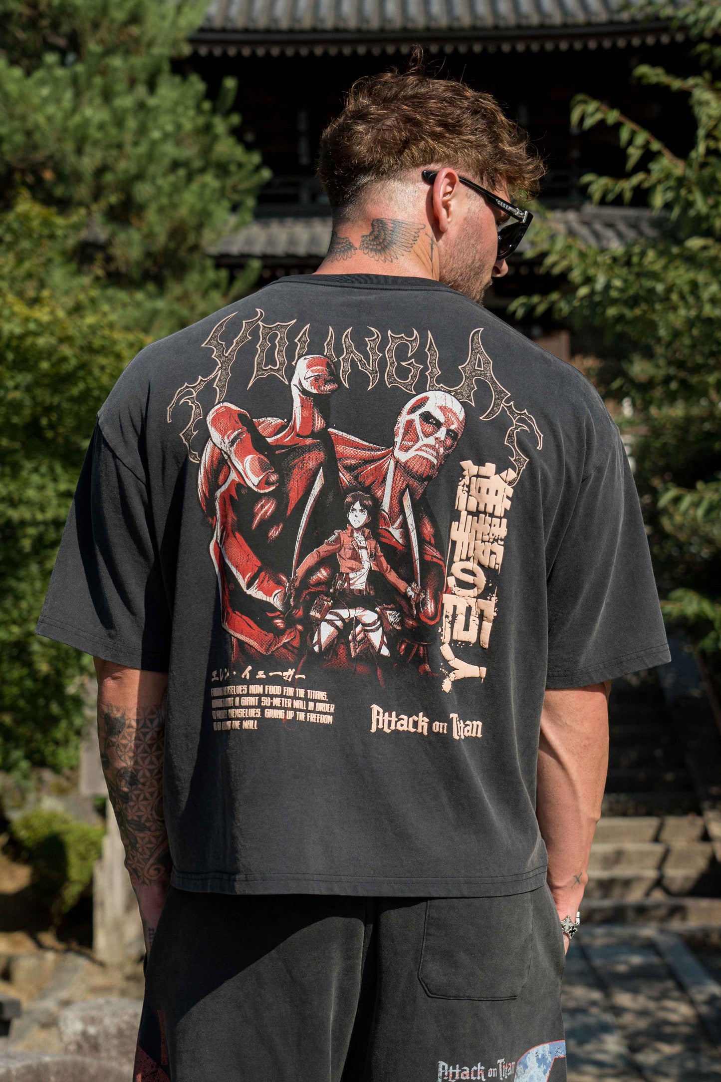 4186 - AOT?  x YLA Cropped Tees